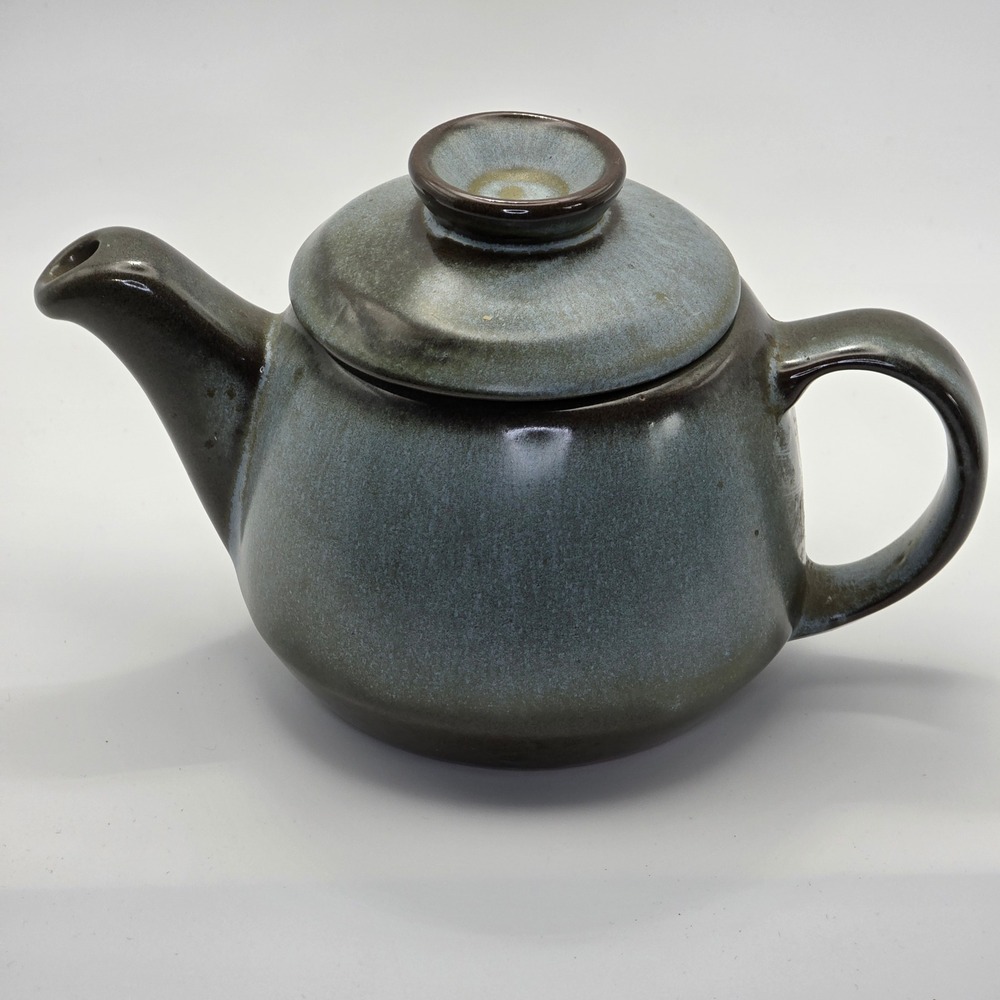 Frankoma Pottery‎ Prairie Green /Gray Teapot Vintage Mid Century Modern Ceramic